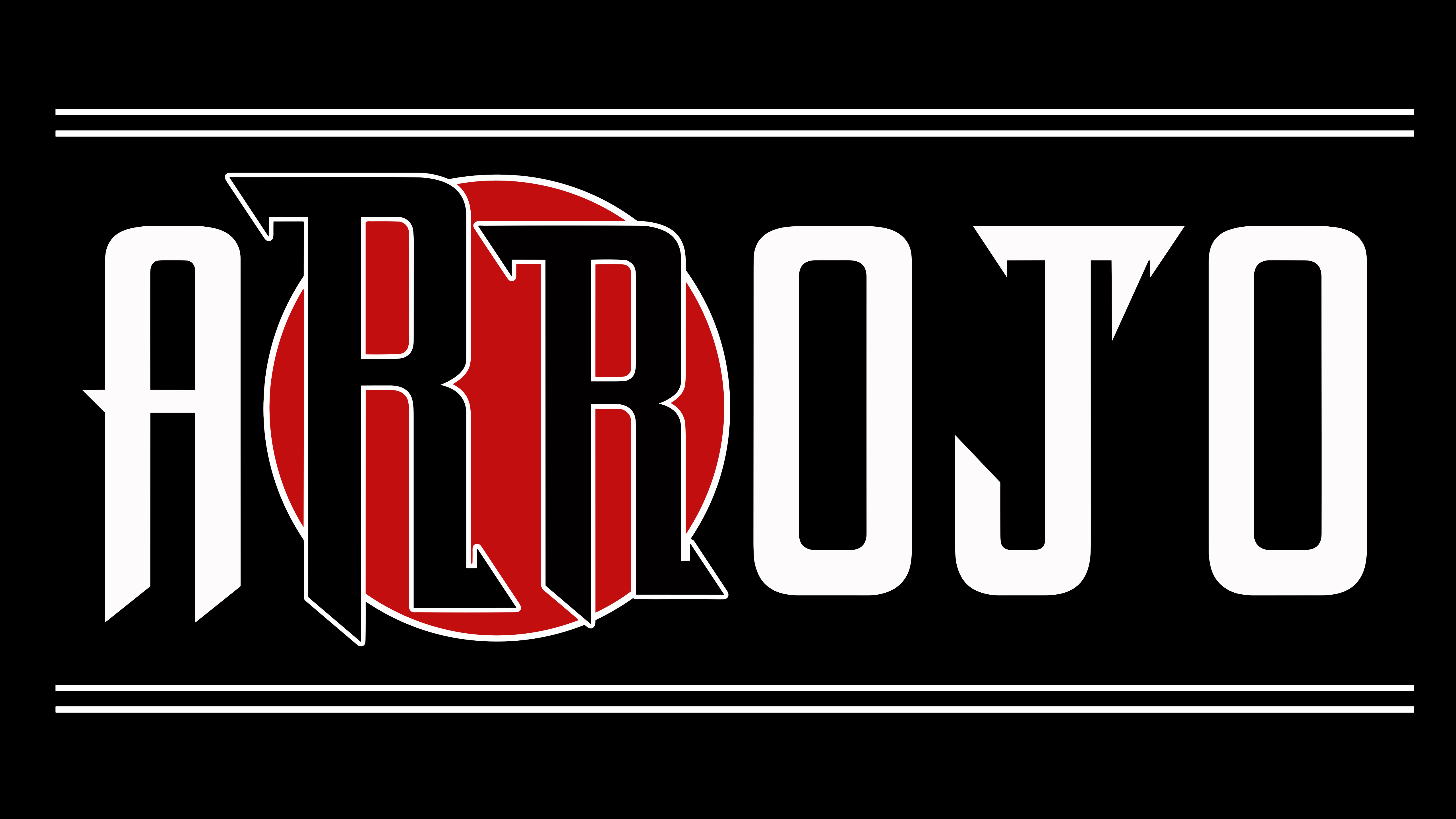 Logo oficial de la banda de rock Arrojo sobre fondo negro